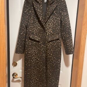 Smythe Animal Print fitted coat